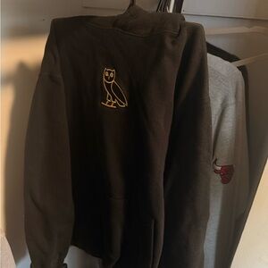 OVO Black Crewneck Sweater with Gold Logo